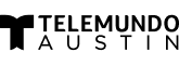 Telemundo Austin Logo featuring a stylized "T" and bold "Telemundo Austin" text, highlighting Limestone Hills Orthodontics in Austin, TX.