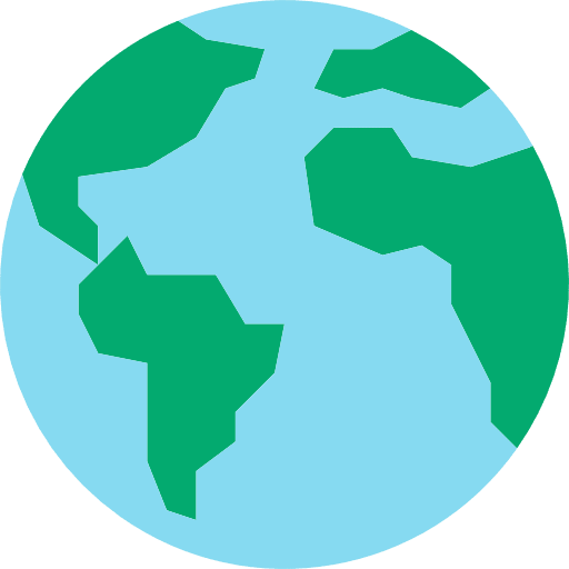 Earth illustration with green land, blue oceans, and visible continents for Limestone Hills Orthodontics in Austin, TX.